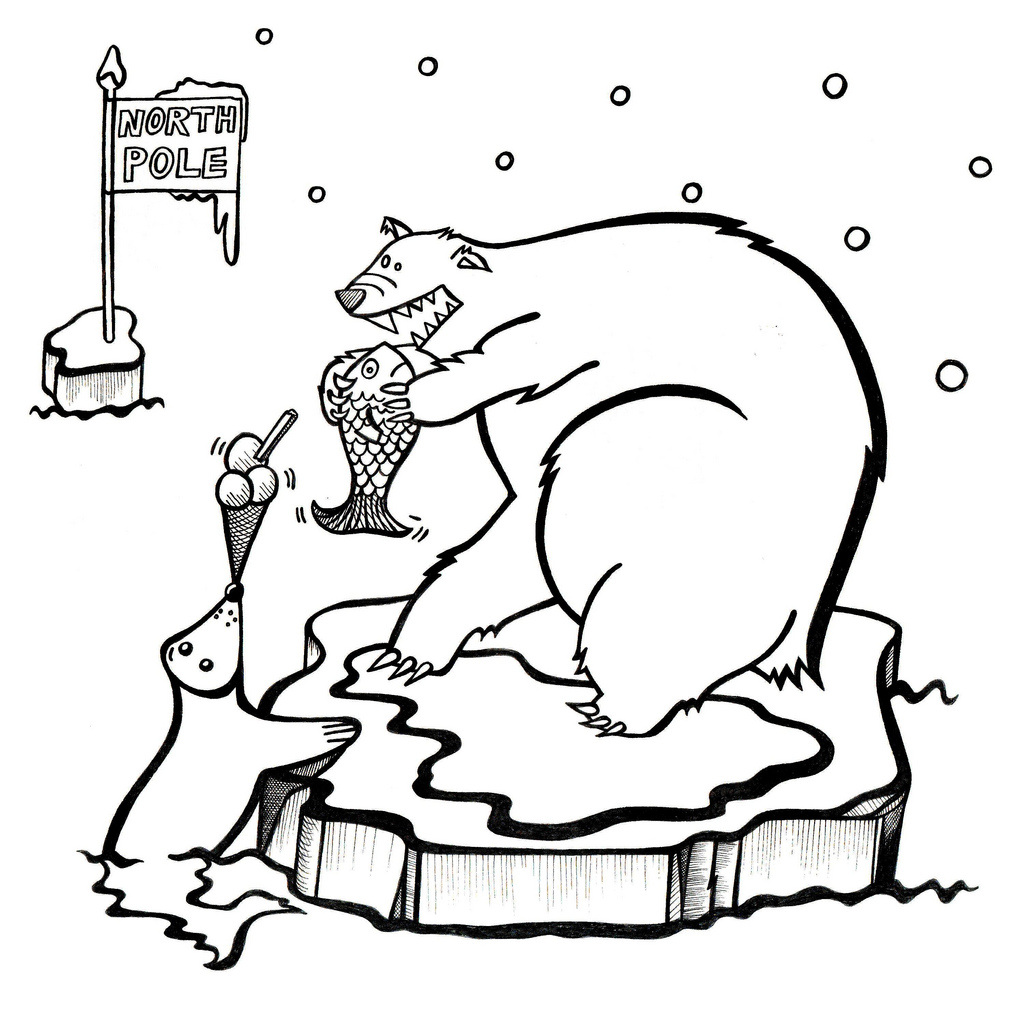 1024x1024 Standing Black Bear Drawing Clipart Panda