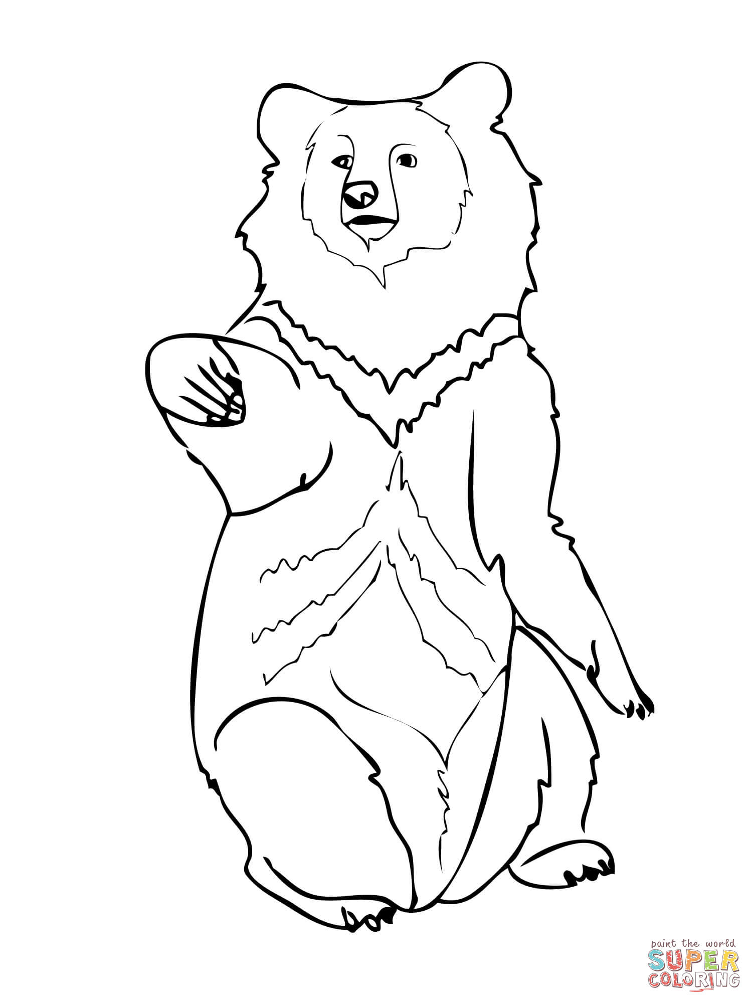 1500x2000 Asia Black Bear Coloring Page Free Printable Coloring Pages