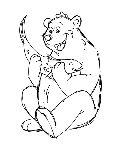 402x499 Bear Cartoon Drawing
