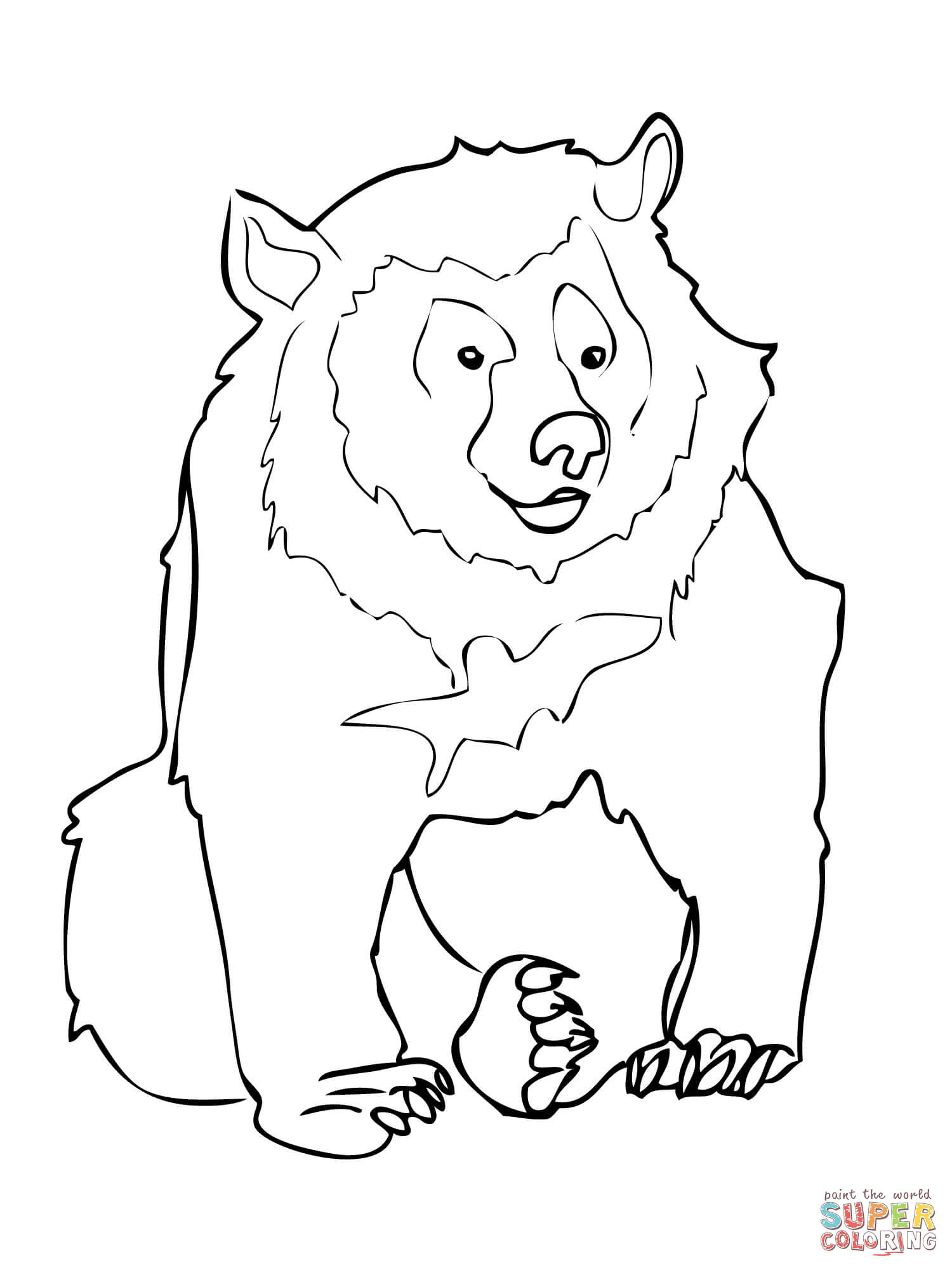 1500x2000 Black Bear Drawings Bears Full Color Line Art Illustrations