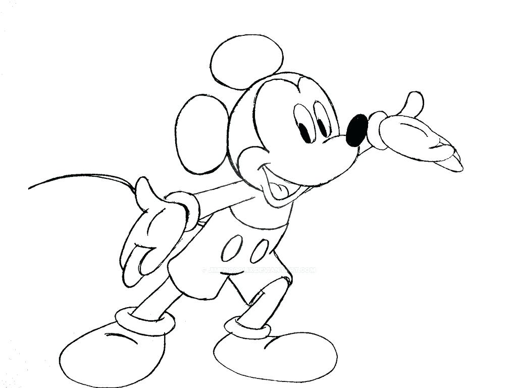 1024x768 Coloring Mickey Mouse Sketch For Coloring On The Chalk Board By