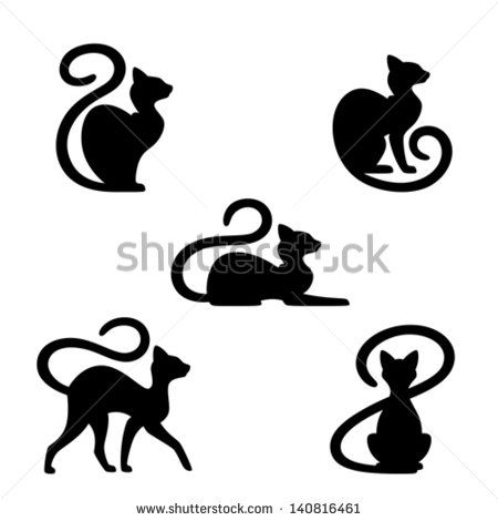450x470 Silhouette Cat Photos Et Images De Stock Shutterstock I Love