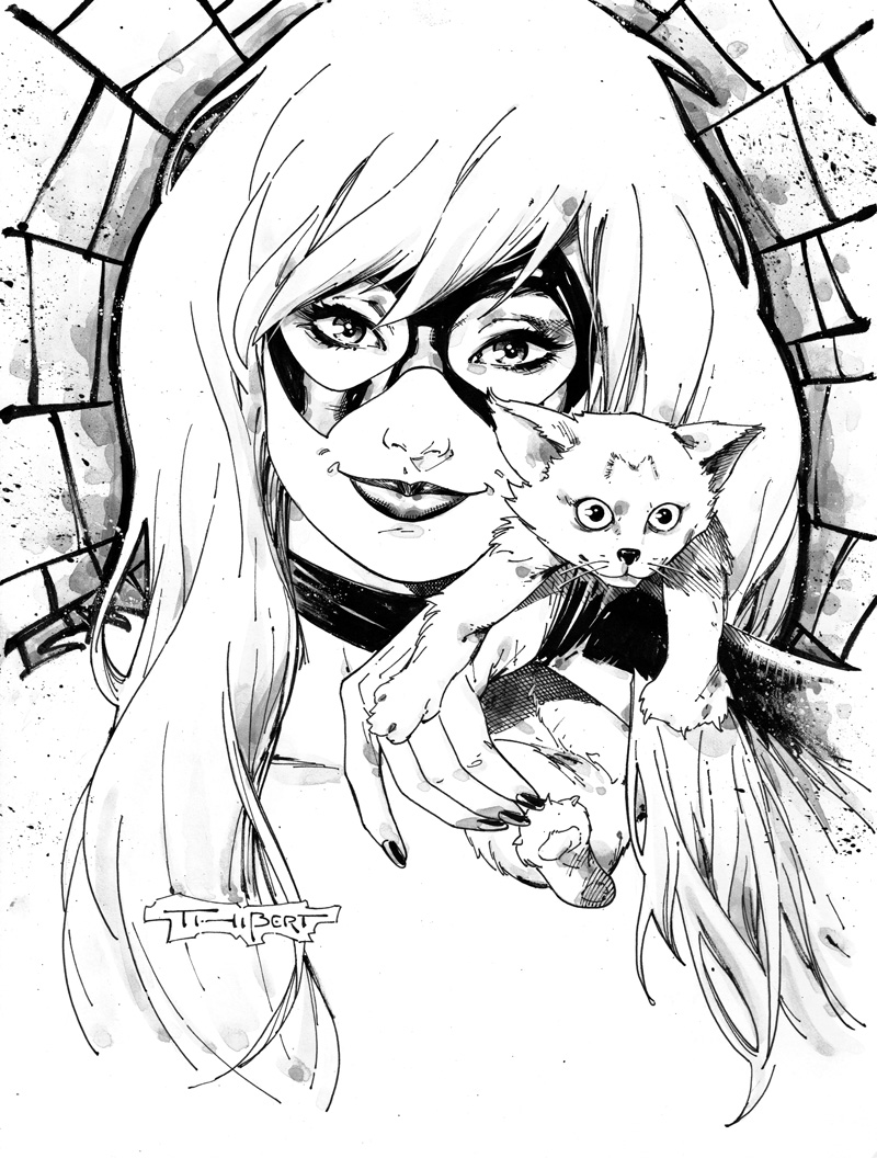 800x1056 Black Cat Con Style Sketch By
