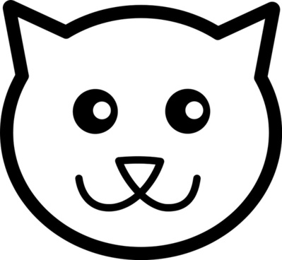 399x368 Cat Face Render Free Vector Download (2,619 Free Vector)