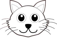 236x186 Cat Face Coloring Page Cat 1 Cartoon Black White Line Coloring