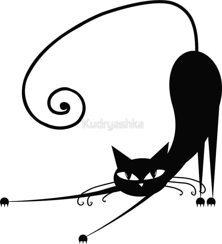 730x800 Black Cat Silhouette Stickers By Kudryashka Redbubble