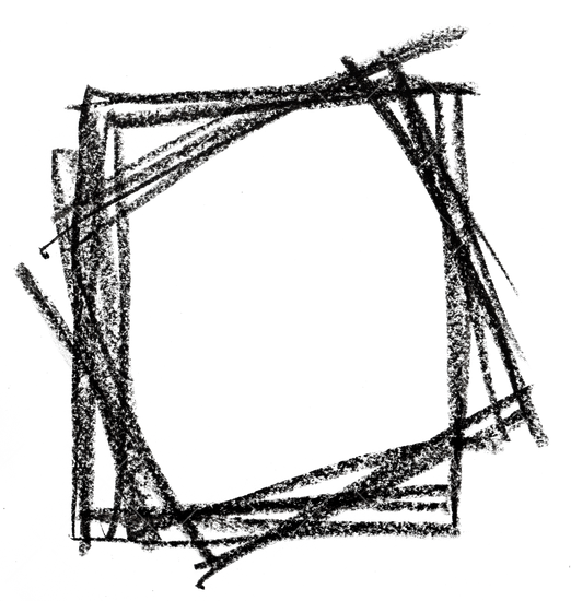 522x550 Square Shape Made With Black Pastel Crayon