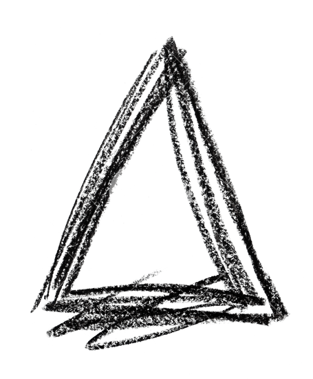 455x550 Triangle Shape Made With Black Pastel Crayon