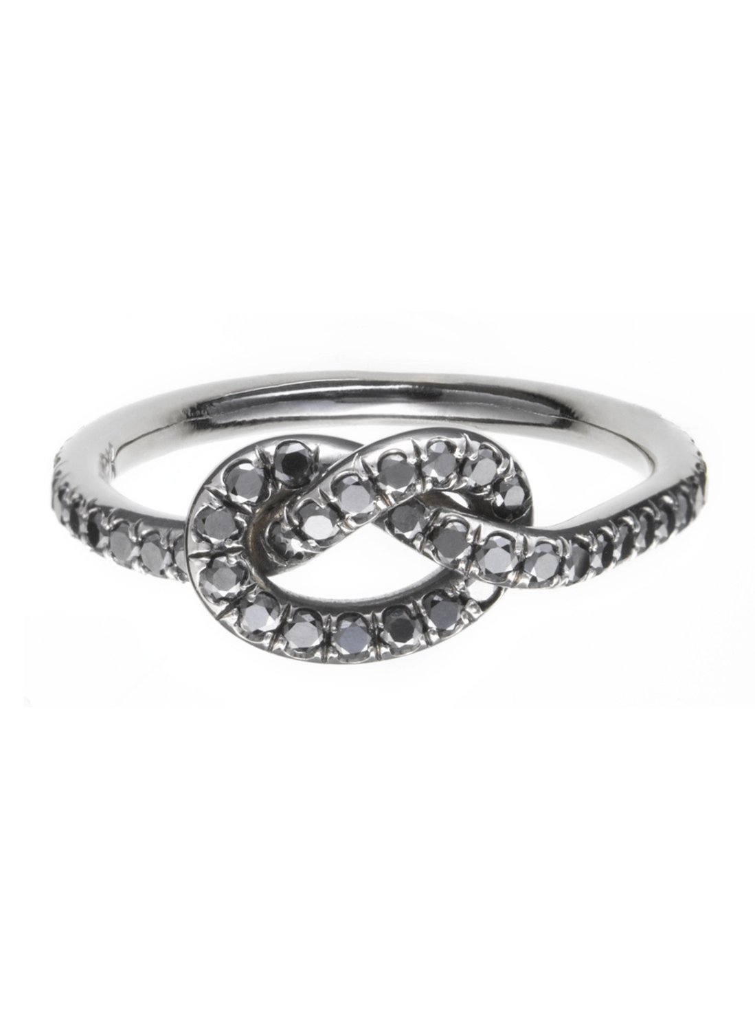 1099x1500 Large Black Diamond Love Knot Ring Finn