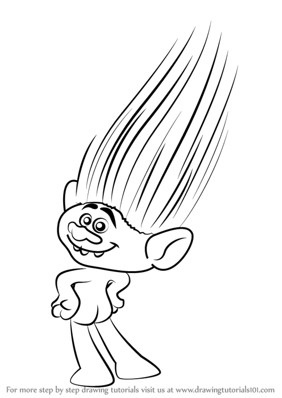 566x800 Learn How To Draw Guy Diamond From Trolls (Trolls) Step By Step