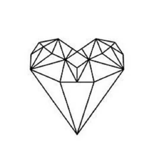 536x565 Wonderful Black Diamond Tattoo Design Make On Paper