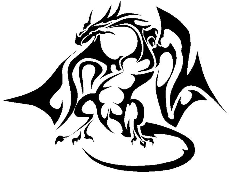 Black Dragon Drawing