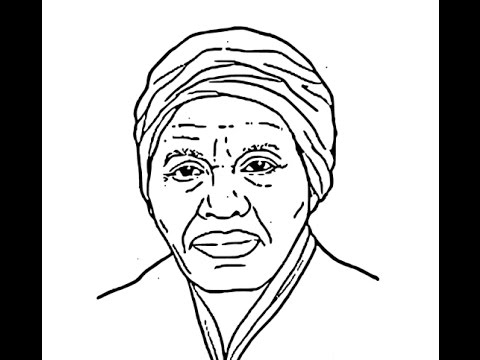 480x360 How To Draw Harriet Tubman Face Sketch Drawing Step By Step