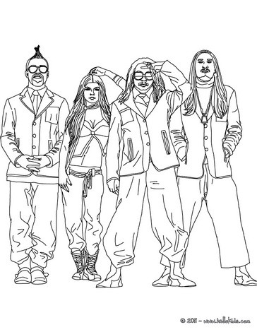 364x470 The Black Eye Peas Coloring Pages