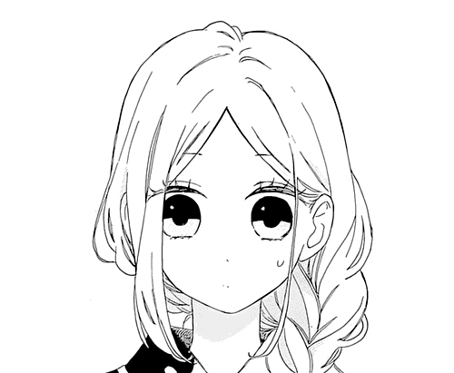 500x411 Black White Female Manga Character. I Like The Big Eyes