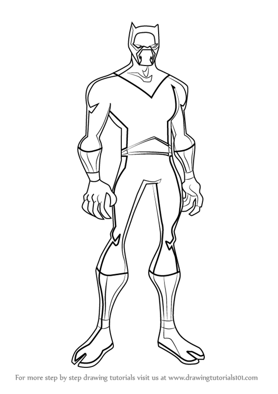 566x800 Learn How To Draw Black Panther From The Avengers