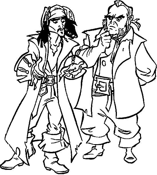 548x613 Dessin De Jack Sparrow Et Joshamee Gibbs Parlent Du Black Pearl