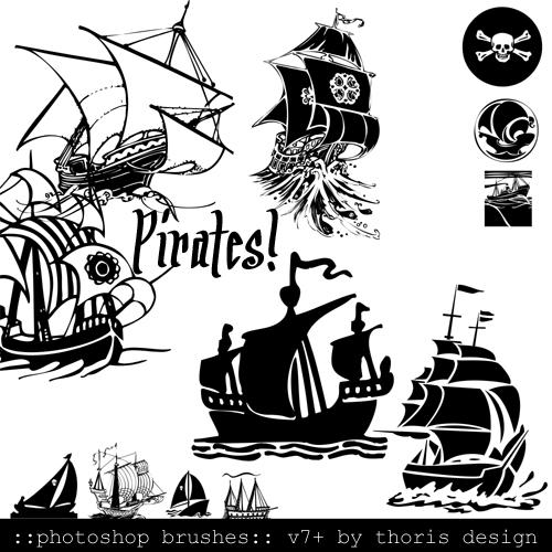 500x500 Pirate Photoshop Brushes Psddude