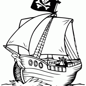 300x300 Boat Coloring Pages