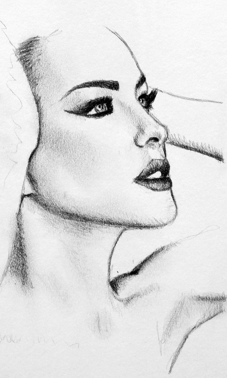736x1225 Pencil Sketch Desi Girl Face One Side Photo 181 Best Black Amp White