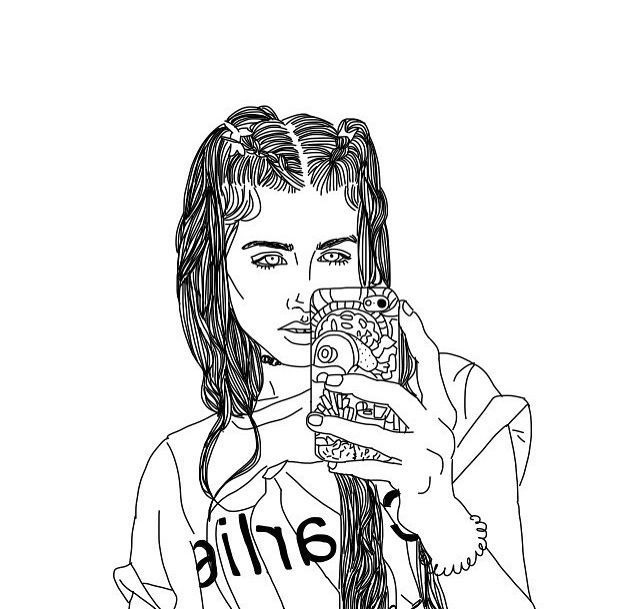 640x609 908 Images About Black And White Draw Girl On We Heart It See