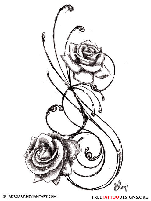 495x658 50 Rose Tattoos + Meaning