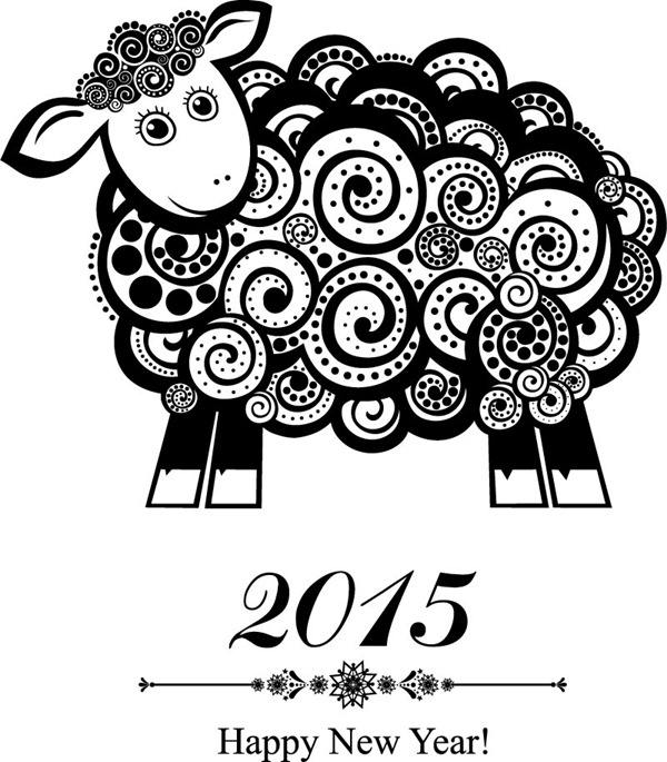 600x685 Black Sheep Year Background Vector Material My Free Photoshop World