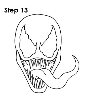 300x388 How To Draw Venom (Spider Man)