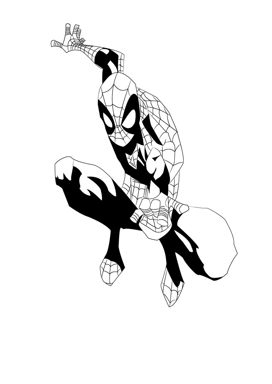 900x1273 Spiderman Black N White By Ravishingdevil