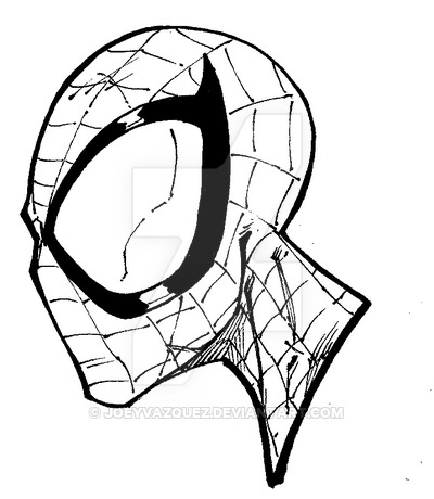 400x460 Spiderman Head By Joeyvazquez
