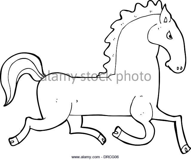 640x538 Cartoon Running Black Stallion Stock Photos Amp Cartoon Running