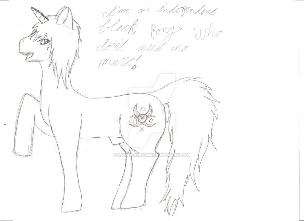1024x745 Independent Black Stallion By Kawaii Nekomimi