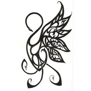 300x300 Black Swan Wings Tattoo Tattoos