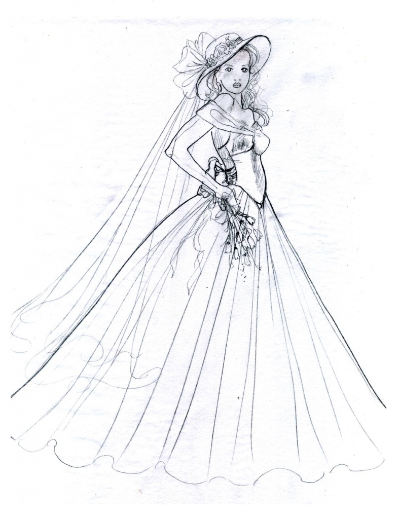 787x1024 Drawings Of Brides Illustrations Cindy Mcclure