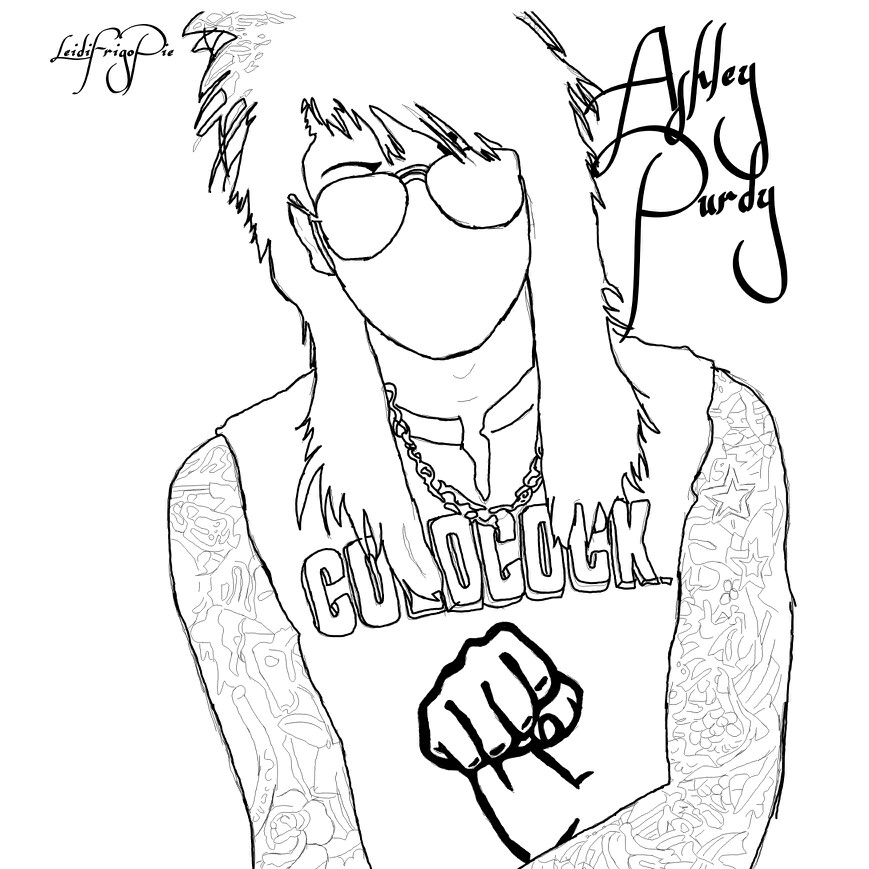 869x869 Fanart (Drawing) Of Ashley Purdy Of Black Veil Brides Black Veil