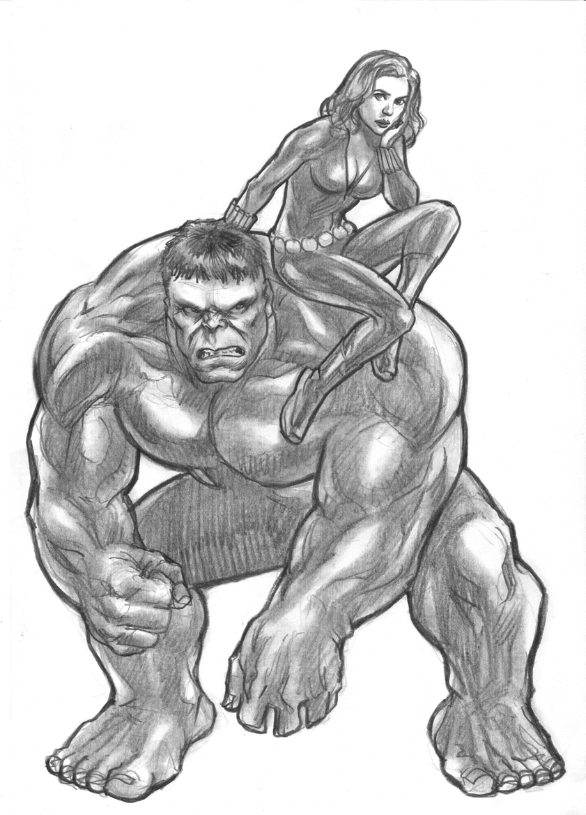 841x1168 Hulk And Black Widow By Huy Truong