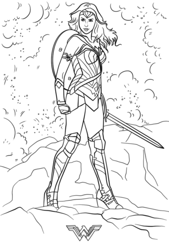 333x480 Wonder Woman Coloring Page Free Printable Coloring Pages