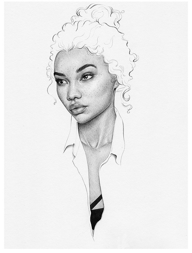 640x845 Amazing Pencil Drawings Of Beautiful Women By T.s. Abe