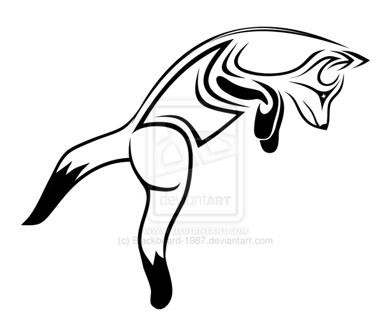 800x688 Tribal Husky Tattoo Tribal Jumping Fox By Blackbeard 1987