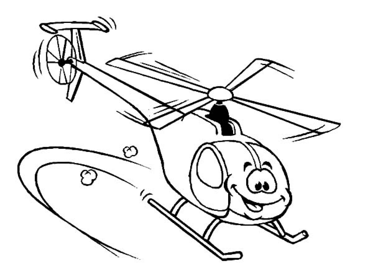 1280x960 Helicopter Coloring Pages