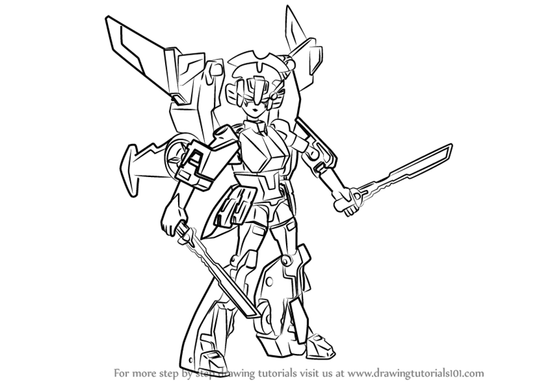800x567 Learn How To Draw Windblade From Transformers (Transformers) Step