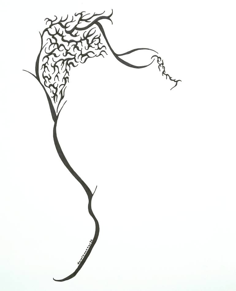 770x949 Saatchi Art Grass Blade Drawing By Dorota Anna Undrych