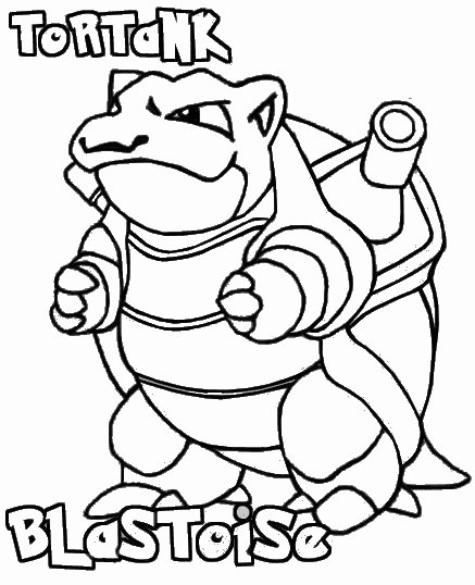 437x538 Coloring 009 Blastoise Picture
