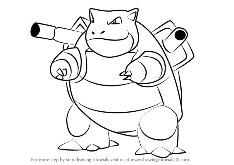 800x566 Learn How To Draw Blastoise From Pokemon Go (Pokemon Go) Step By
