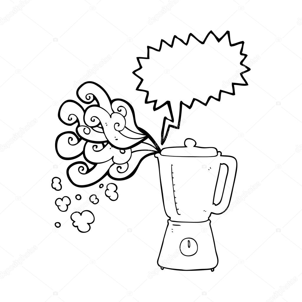 1024x1024 Speech Bubble Cartoon Blender Going Crazy Stock Vector