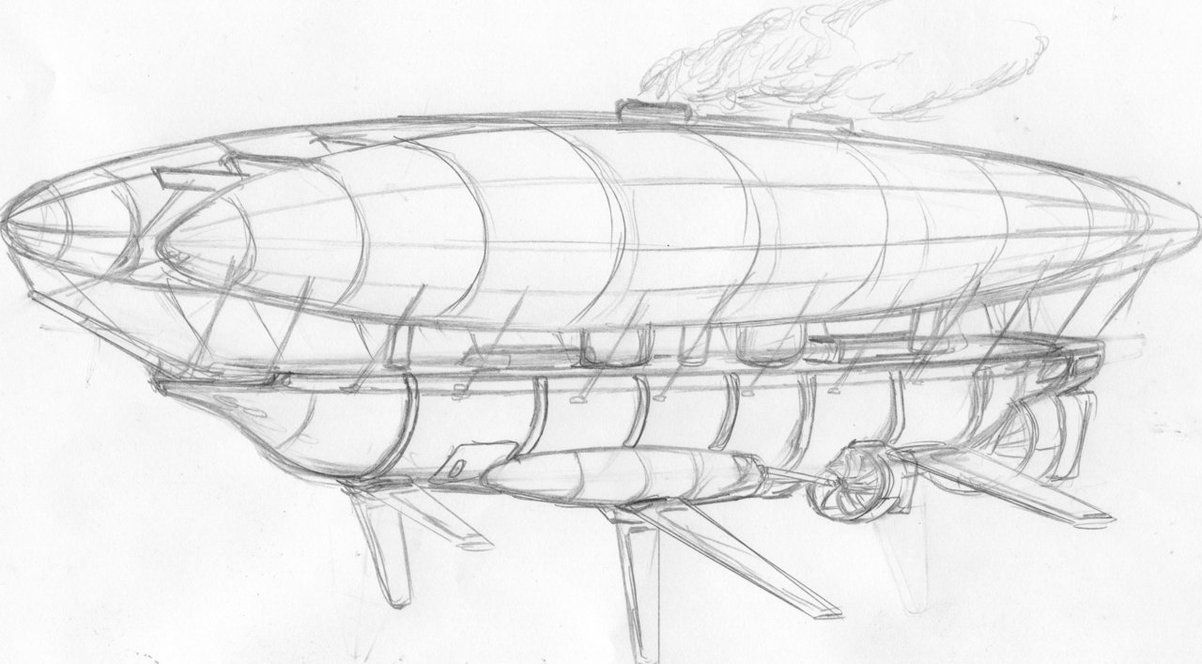 1202x664 Hms Warrior (Steampunk Airship) Wip Zepplin