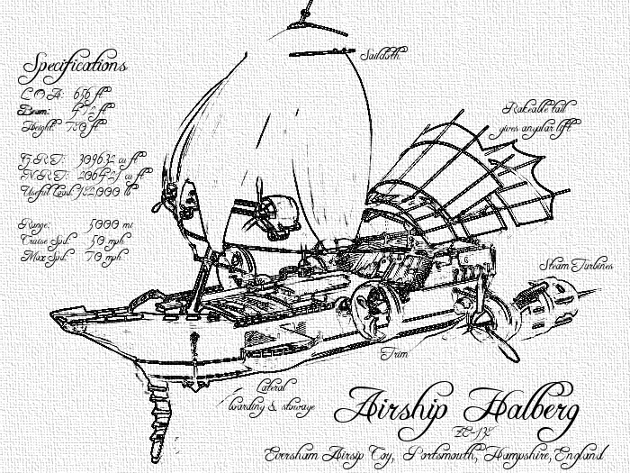 700x525 Fantasy Blimp Drawing