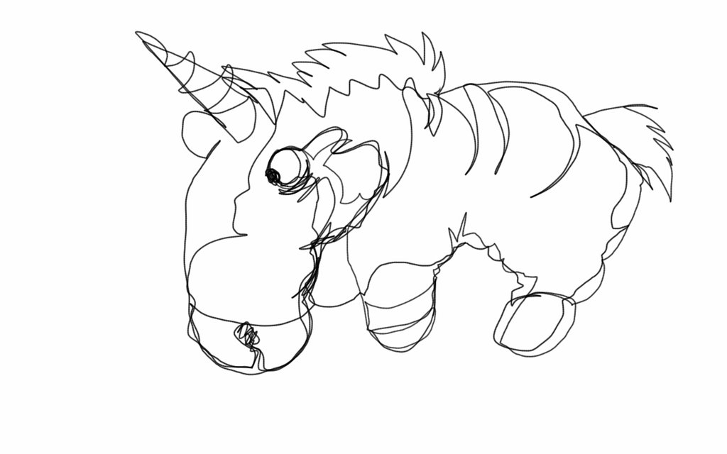 1024x640 Unicorn Blind Contour Drawing 1 By Enchantressreku