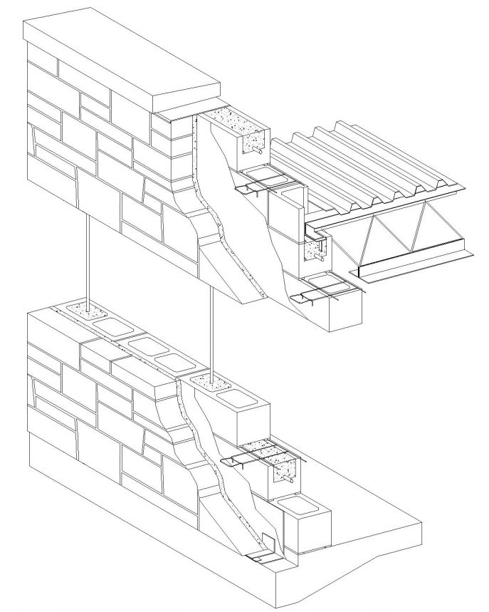 Block Wall Drawing at GetDrawings | Free download