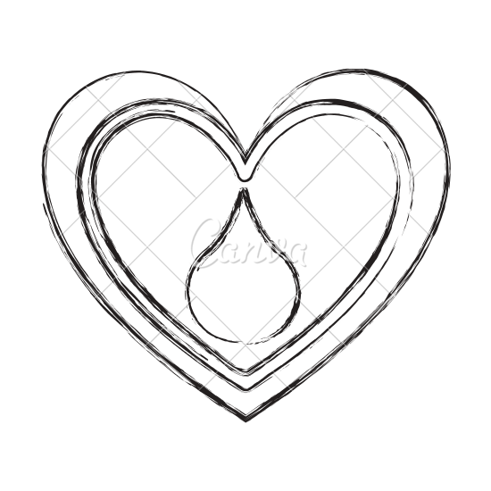 550x550 Heart With Blood Drop